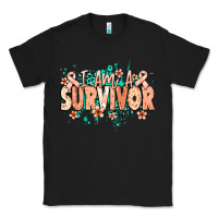 Black I am a survivor peach ribbon Classic Tee - NancyCooperArtShop