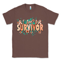 Chestnut I am a survivor peach ribbon Classic Tee - NancyCooperArtShop