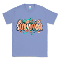 Colony Blue I am a survivor peach ribbon Classic Tee - NancyCooperArtShop