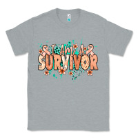 Heather Grey I am a survivor peach ribbon Classic Tee - NancyCooperArtShop