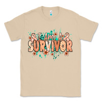 Mushroom I am a survivor peach ribbon Classic Tee - NancyCooperArtShop