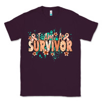 Plum I am a survivor peach ribbon Classic Tee - NancyCooperArtShop