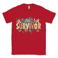 Red I am a survivor peach ribbon Classic Tee - NancyCooperArtShop
