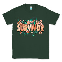 Sports Green I am a survivor peach ribbon Classic Tee - NancyCooperArtShop