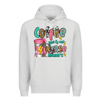 Dove Grey coffee gives me nurse powers Premium Hoodie - Jasminsmagicworld