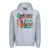Heather Grey coffee gives me nurse powers Premium Hoodie - Jasminsmagicworld