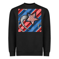 Black stripes & stars seamless pattern Heavyweight Sweatshirt - BundleAndBundleShop