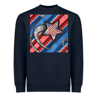 Stripes & Stars Seamless Pattern Heavyweight Sweatshirt | Teevron