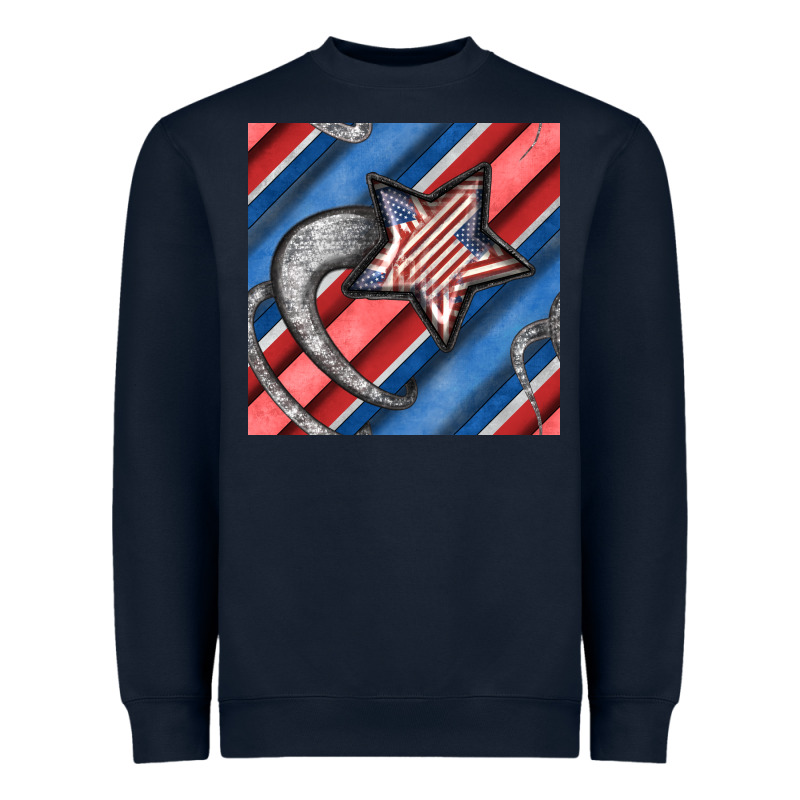 Stripes & Stars Seamless Pattern Heavyweight Sweatshirt by BundleAndBundleShop | Teevron