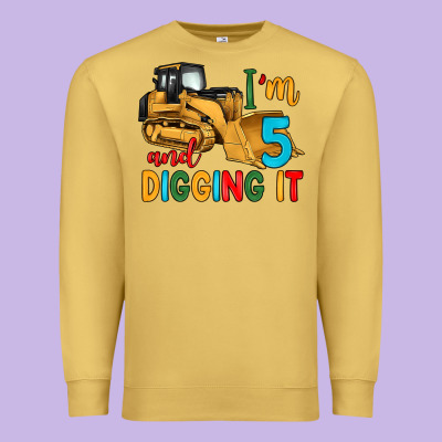 I'm 5 And Digging It Premium Sweatshirt Designed By Artiststas