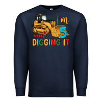 Navy i'm 5 and digging it Premium Sweatshirt - Artiststas