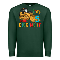 Sports Green i'm 5 and digging it Premium Sweatshirt - Artiststas