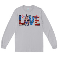 Moon Dust 4th Of July love gnome Long Sleeve Tee - HowdyJamesFarm