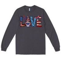 Smoke 4th Of July love gnome Long Sleeve Tee - HowdyJamesFarm