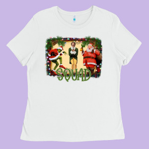 Christmas Friends Squad Ladies Tee Designed By Bettercallsaul