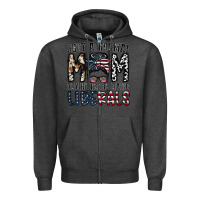 Charcoal Heather just a regular mom trying not to raise liberals Zipper Hoodie - CowhideDigitalArt