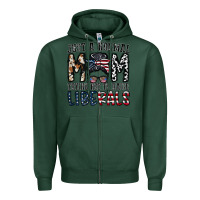 Sports Green just a regular mom trying not to raise liberals Zipper Hoodie - CowhideDigitalArt