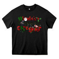 Black Santa's Favorite Caregiver Christmas Heavy Core Tee - LillyAllenDesigns