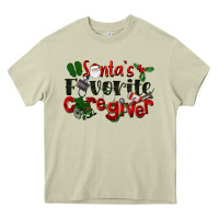Mossy Santa's Favorite Caregiver Christmas Heavy Core Tee - LillyAllenDesigns