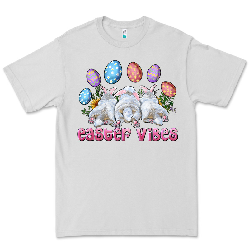 Easter Vibes With Bunny And Eggs Premium Tee by RanaPortraitStore | Teevron