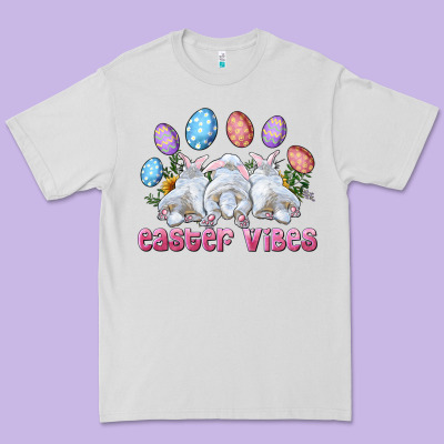 Easter Vibes With Bunny And Eggs Premium Tee Designed By Ranaportraitstore