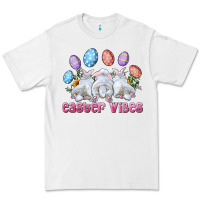 White Easter Vibes with Bunny and Eggs Premium Tee - RanaPortraitStore