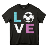 Asphalt Soccer Gift for Girls Women I Love Soccer Vintage Heavy Core Tee - minhPixels