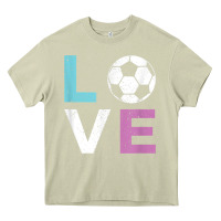 Mossy Soccer Gift for Girls Women I Love Soccer Vintage Heavy Core Tee - minhPixels