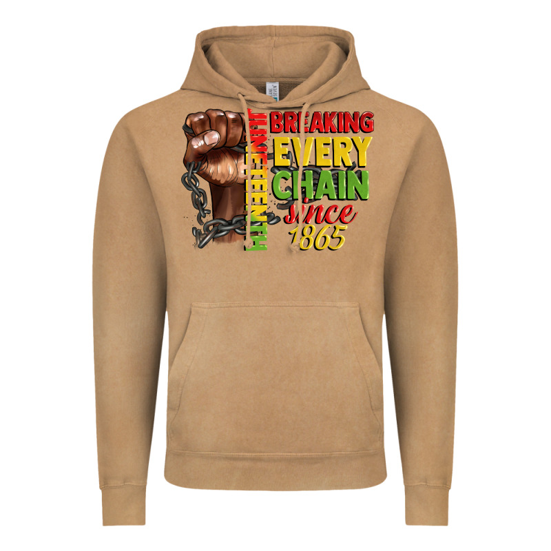 Juneteenth Breaking Every Chain Since 1865 Vintage Hoodie by CowGirlArtShop | Teevron