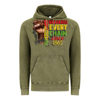 Vintage Olive juneteenth breaking every chain since 1865 Vintage Hoodie - CowGirlArtShop