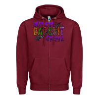 Burgundy almost bat shit crayz Zipper Hoodie - SublimationCraftShop