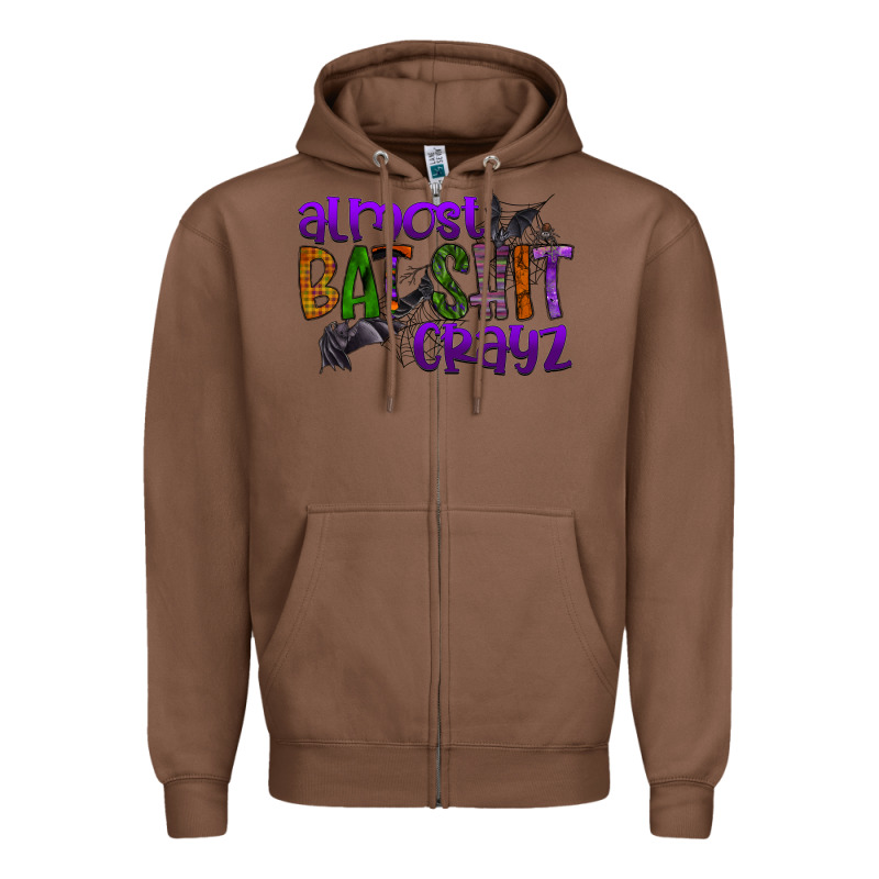 Almost Bat Shit Crayz Zipper Hoodie by SublimationCraftShop | Teevron