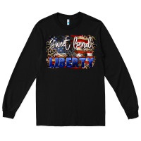 Black Sweet land of liberty 4th of july Long Sleeve Tee - CowGirlArtShop