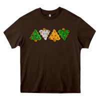 Chocolate Brown christmas tree cookies Heavy Core Tee - LillyAllenDesigns