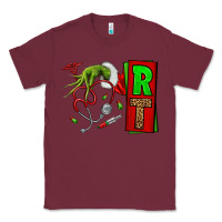 Burgundy Christmas Character Nurse Classic Tee - NancyCooperArtShop