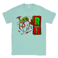 Seafoam Christmas Character Nurse Classic Tee - NancyCooperArtShop