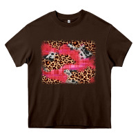 Chocolate Brown valentine's day cowhide leopard background Heavy Core Tee - JahusDesignShop