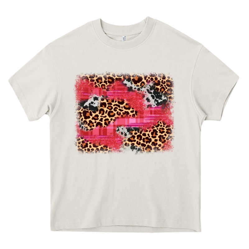 Valentine's Day Cowhide Leopard Background Heavy Core Tee by JahusDesignShop | Teevron