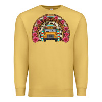 Antique Gold school bus leopard cowhide rainbow Premium Sweatshirt - Artiststas