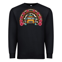 Black school bus leopard cowhide rainbow Premium Sweatshirt - Artiststas