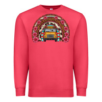 Cardinal school bus leopard cowhide rainbow Premium Sweatshirt - Artiststas