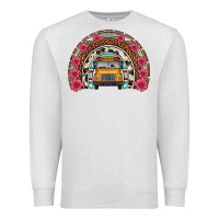 Oatmeal Heather school bus leopard cowhide rainbow Premium Sweatshirt - Artiststas