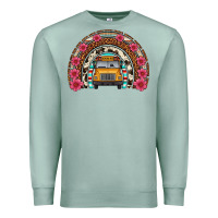 Seafoam school bus leopard cowhide rainbow Premium Sweatshirt - Artiststas