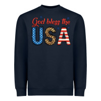 Navy god bless the usa Heavyweight Sweatshirt - BundleAndBundleShop