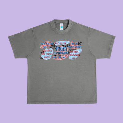 Mom Vocabulary Libbey Glass Urban Heavy Tee Designed By Tumblerdesignbyshophia