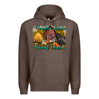 Coffee pumpkin kisses harvest wishes Premium Hoodie - BundleAndBundleShop