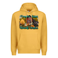 Mustard pumpkin kisses harvest wishes Premium Hoodie - BundleAndBundleShop