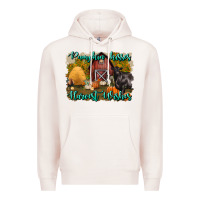 Pale Pink pumpkin kisses harvest wishes Premium Hoodie - BundleAndBundleShop