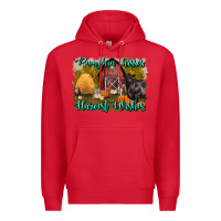 Red pumpkin kisses harvest wishes Premium Hoodie - BundleAndBundleShop