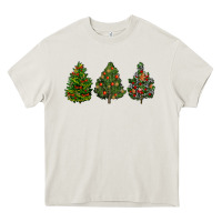 Cream christmas trees Heavy Core Tee - LillyAllenDesigns